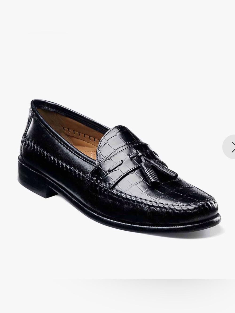 Florsheim Men's Black Leather Pisa Tassel Loafers
